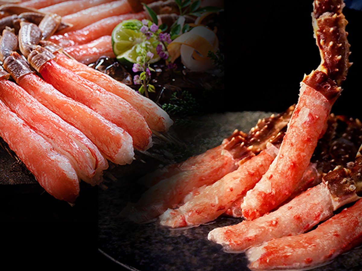  本ずわい&本タラバしゃぶ各500g入(急速冷凍)特製たれ2袋(6個入)&ダシ昆布付き【A】